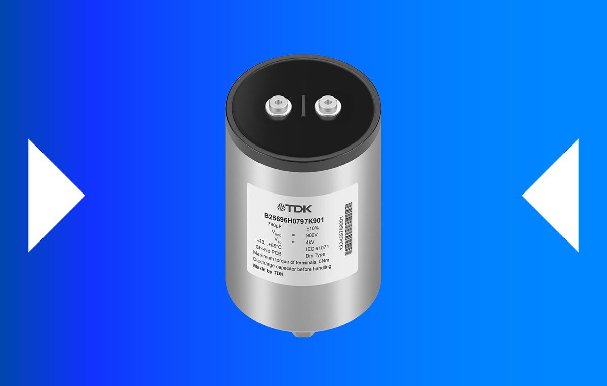 TDK Launches New DC-Link Film Capacitors for High-Frequency SiC Power Converters in EV Applications
